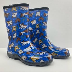 Sloggers Baby Goat Print Rain Boots Women's 8